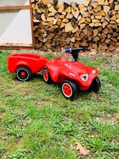 BIG-New-Bobby-Car Rot inkl. Anhänger, Anhängerkupplung & Custom Lenkrad