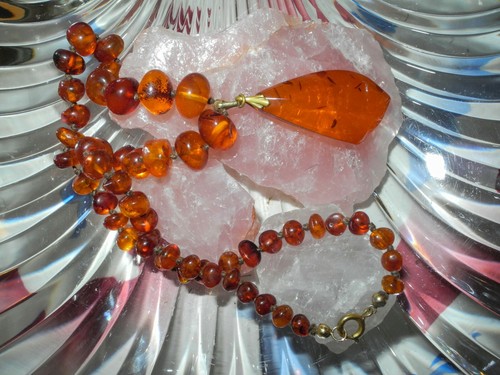 Art deco bernstein kette - art,