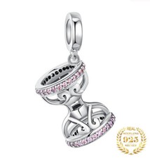 Charms Anhänger Charm 925 Sterlingsilber Sanduhr Silber C60
