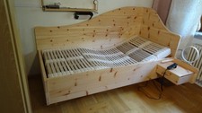 Zirben Bett, Tirol, Massiv,– Zirbelkiefer – metallfrei Opt. Naturform Lattenrost