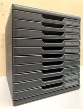 Exacompta Schubladenbox MODULO A4+, 10 geschlossene Schubladen - Schwarz 302414D