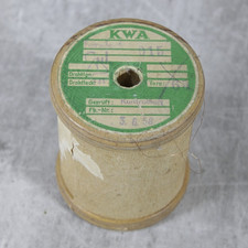 Kupfer Wickeldraht auf Holzrolle Spulenbau Radio Draht KWA 740g aus 1958