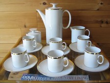 THOMAS Germany 60er Medallion Goldrand Espresso Kaffee Set 6 Personen * EDEL *
