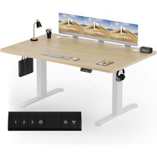 Elektrischer Computertisch Höhenverstellbarer Schreibtisch Memory USB 160x80cm
