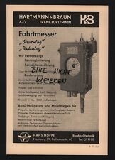 FRANKFURT/M., Werbung 1961, Hartmann & Braun AG Fahrtmesser