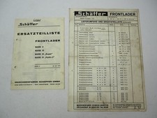 Schäffer Mark III Super Frontlader f. Fendt Farmer 105 106 108 S Ersatzteilliste