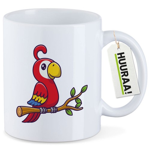 Kaffeetasse papagei ara comic - kaffeetasse,