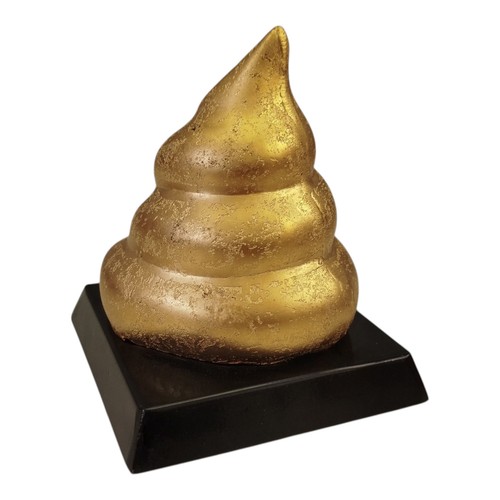 Kackhaufen trophäe gold - gold,
