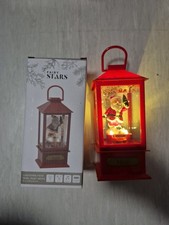 Weihnachten Laterne Schneefunktion Musik rot Weihnachtsmann