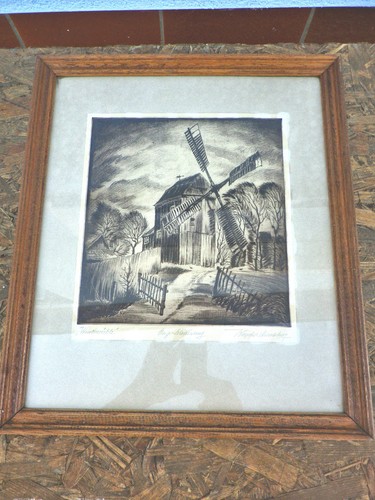 Radierung windmühle arthur - radierung,