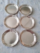 Antik WMF BIENENKORB 6 Untersetzer für Gläser versilbert