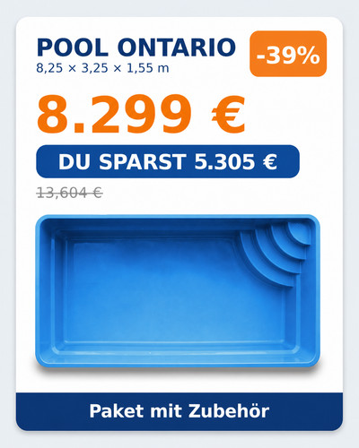 Gfk pool 25x3 25x1 - gfk, 8,25x3,25x1,55