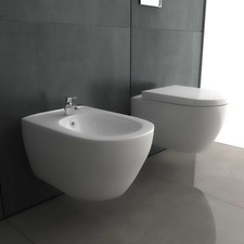 Alpenberger Toilette & Bidet Komplettset Hänge Dusch WC Wand Klo Made in Europa