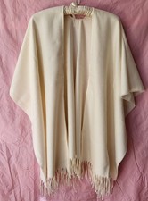 Damen Poncho one size, beige