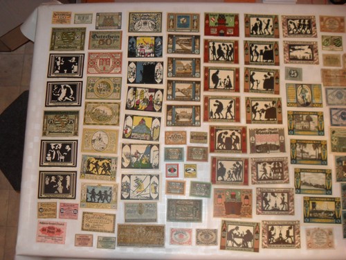 Sammlung 121 notgeldscheine - sammlung,