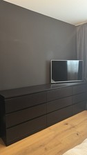 IKEA Malm Kommode, 3 Schubladen, schwarzbraun