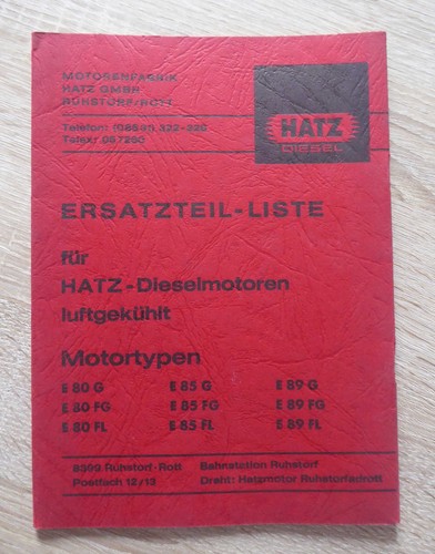 Hatz motoren e80 e85 e89 - e85, +