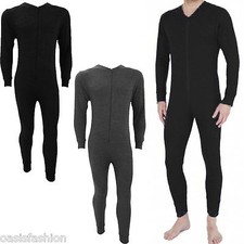 Herren Thermo Onesie1 All IN One Unterwäsche Reißverschluss Anzug Ski Gr S-2XL