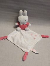 Miffy Nijntje Häschen Hase weiß und rosa Kuscheltuch Schmusetuch Schnuffeltuch