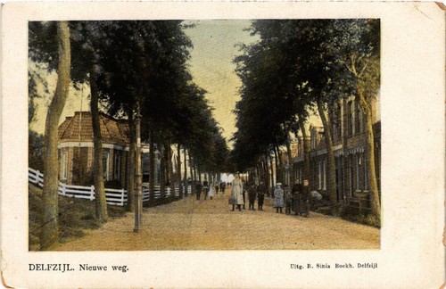 Cpa delfzijl neue straße - ak,