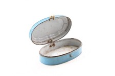 alter Emaille Brotkasten Email Brotdose Art Deco Küche Vintage