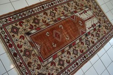 976-Wunderschöner Original Alte Türkische Milas,190x118cm²,Carpet,Teppich,Tapeto
