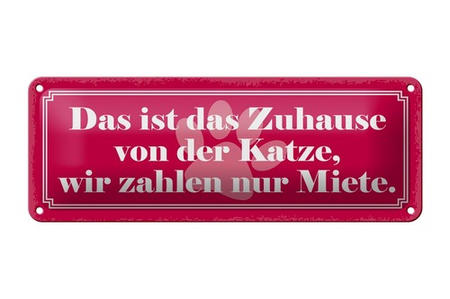 Blechschild spruch 27x10 - blechschild,