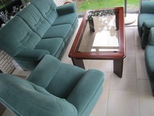 Sitzgruppe 3-er Sofa 3 Sessel Federkern geeignet auch für Terrasse / Lounge