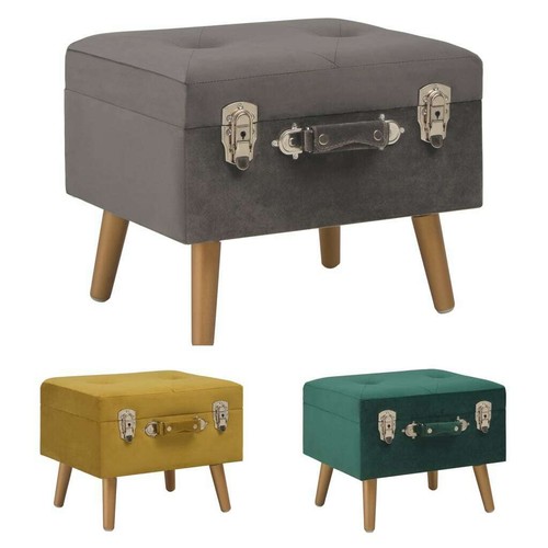 Hocker mit stauraum samt - hocker,