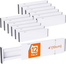Lifewit Schubladenteiler 12 Stück – flexibel, 34–56 cm, für Kleidung & Ordnung