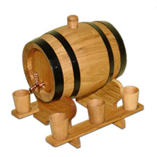 Holzfass Partyfass 3 Liter + 6