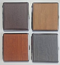 Zigarettenetui Atomic " Holz Design ",  Neu, 4 Motive, Holzdesign, Holzoptik