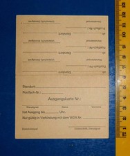 Original DDR NVA Ausgangskarte