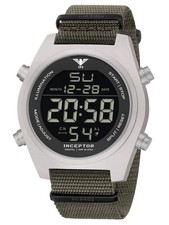 KHS Herrenuhr Inceptor Stahl Digital Olivgrün INCSD.NSGO