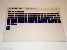 Microfich Ersatzteilkatalog Suzuki GSR 600 Stand 2004