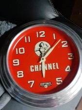Wanduhr Kriptonite  Vitage Channel 80ger Jahre werbeuhr