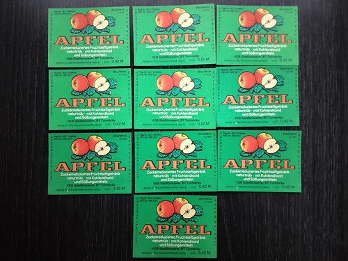 Ddr bieretiketten apfel - bieretiketten,