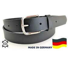 Leder Gürtel schwarz glatt Damen Herren 3 cm Ledergürtel 3cm breit 100%