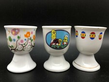 3 Eierbecher Porzellan Küken, Ostereier Oster-deko aus Sammlung