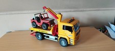 Bruder LKW Abschleppwagen 02750 MAN Abschlepp-LKW Geländewagen Lastwagen Jeep