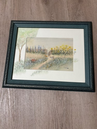 Bild handgemalt garten 40x35 - bild,