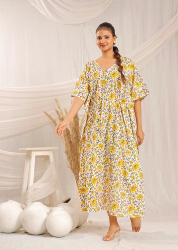 Blockdruck kimono kaftan - kimono,