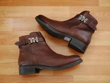 Tommy Hilfiger Damen Chelsea Boots Stiefelette Braun Leder Schuhe Gr. 37 Neu