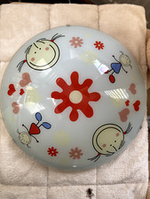 Deckenlampe 2 Flammig Weiß Bunt - Kinderzimmerlampe mit Mädchen