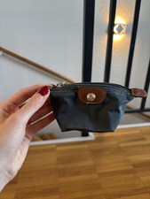 Longchamp Le Pliage mini Geldbörse Portemonnaie clutch Tasche grau grey