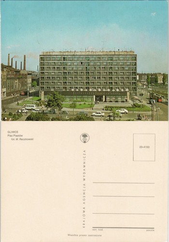 Postcard gleiwitz gliwice plac - gliwice,