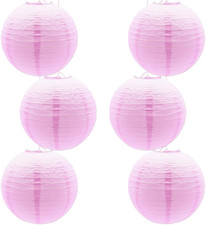 6 Stück Papierlaterne Rosa 30