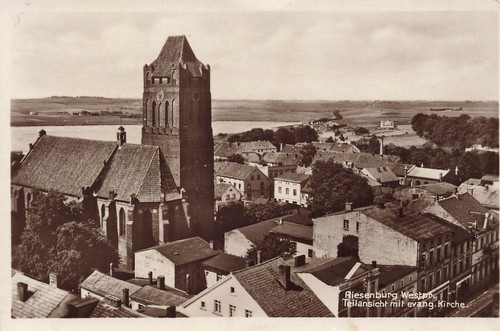 Riesenburg kirche - ak,