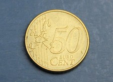 Ei dezentral 50 Cent Euro Münze Deutschland 2002 Fehlprägung Prägefehler schief