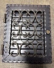 Kamin Gitter LÜFTUNGSGITTER Luftgitter retro  23 x 29cm mit Tür. Verstellbar.